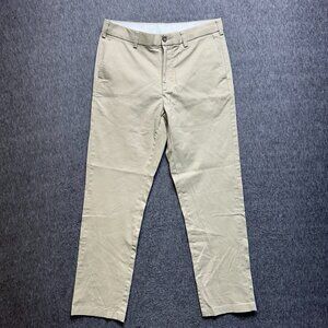 George Men's Chino Pants - Size 29/30 - Straight Fit - Beige, Stretch Cotton Ble
